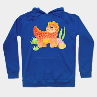 Baby Dinosaur Watercolor Hoodie